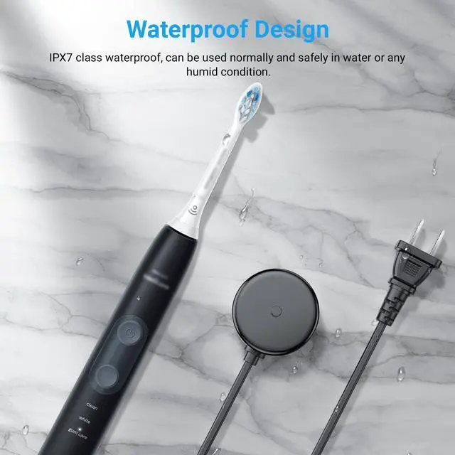 Alt view image 5 of 7 - Charger Base Compatible with Philips Sonicare Electric Toothbrush HX6100