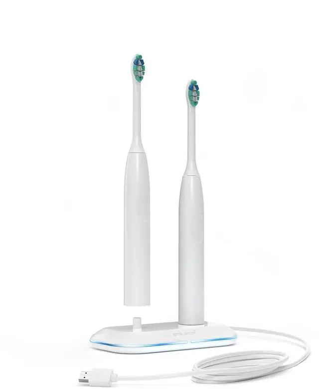 Main image of Dual Toothbrush Charger for Philips Sonicare Electric Toothbrushes - Replacement for HX6100 Works with Protective Clean 4100, 6100, Kids Models & More (Waterproof Charging Base) 2-in-1
