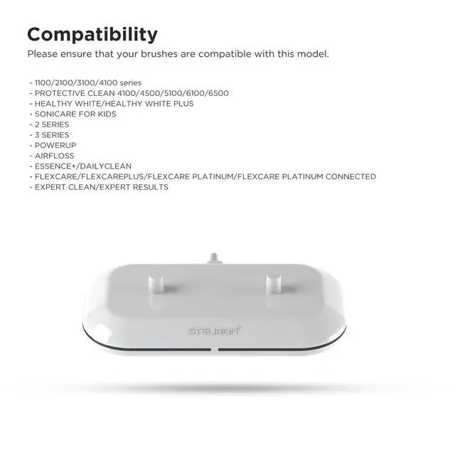 Alt view image 6 of 7 - Dual Toothbrush Charger for Philips Sonicare Electric Toothbrushes - Replacement for HX6100 Works with Protective Clean 4100, 6100, Kids Models & More (Waterproof Charging Base) 2-in-1
