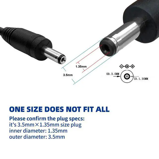 Alt view image 7 of 7 - Charger Cord Replacement for Bitvae D2/R1/R2/S2 Electric Toothbrush, Compatible with Fairywill, Vekkia, Mornwell & More, Black