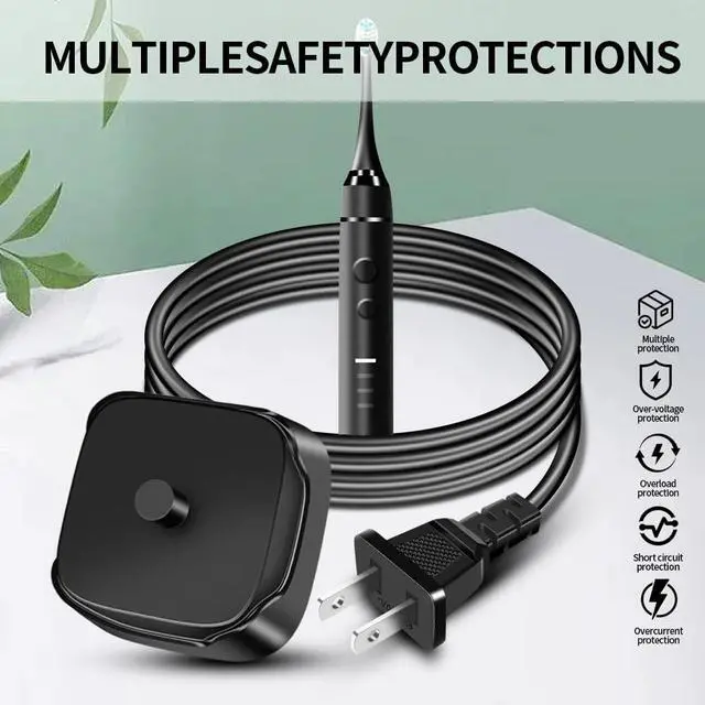 Alt view image 4 of 5 - Charger for AquaSonic Electric Toothbrush, Replacement Charger Base for Aqua Sonic Black/Vibe Series Electric Toothbrush, Waterproof (Black)