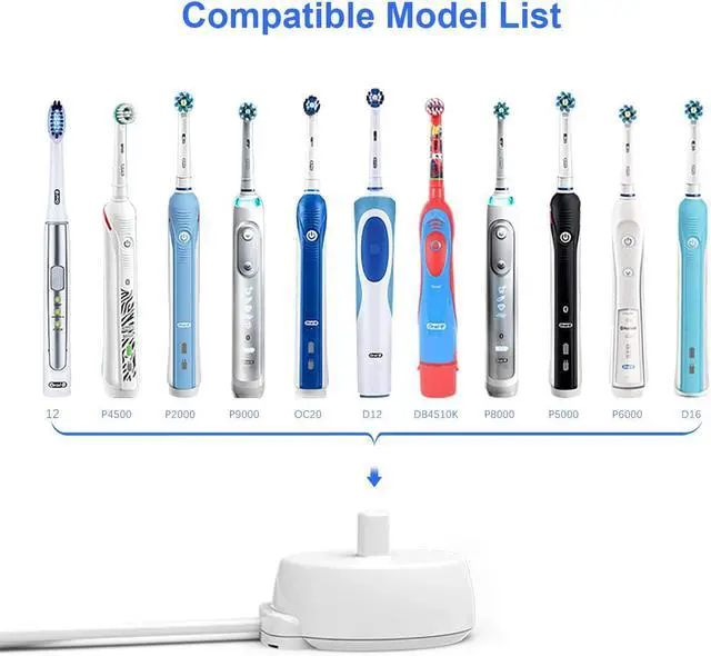 Alt view image 4 of 6 - Replacement Charger Base for Braun Oral-b 3757 Electric Toothbrushes, Portable Waterproof Inductive Charger Fits Oral B Genuine Pro and Most