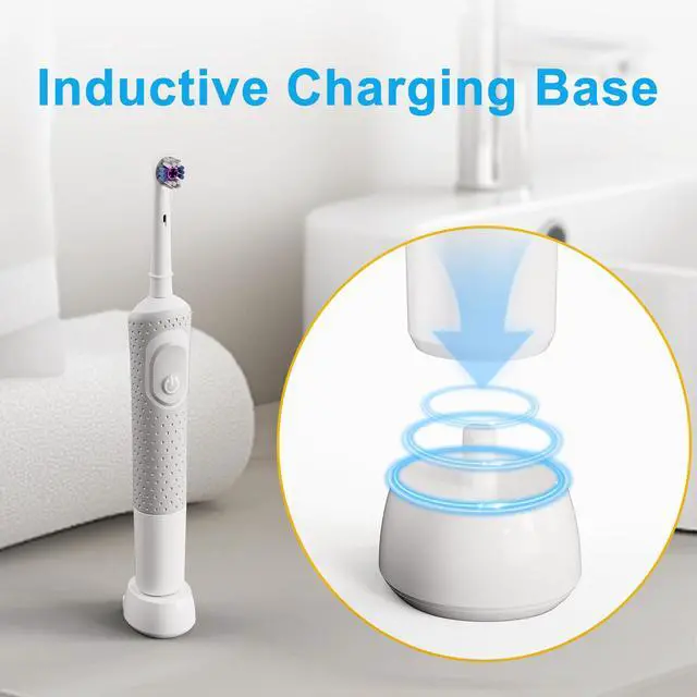 Alt view image 4 of 7 - USB Replacement Charger for Oral B Electric Toothbrush, Compatible with Pro 1000/3000/5000, IO Series 3/4/5/6, 3757 Inductive Charging Base, Waterproof IPX7, Portable Power Cord