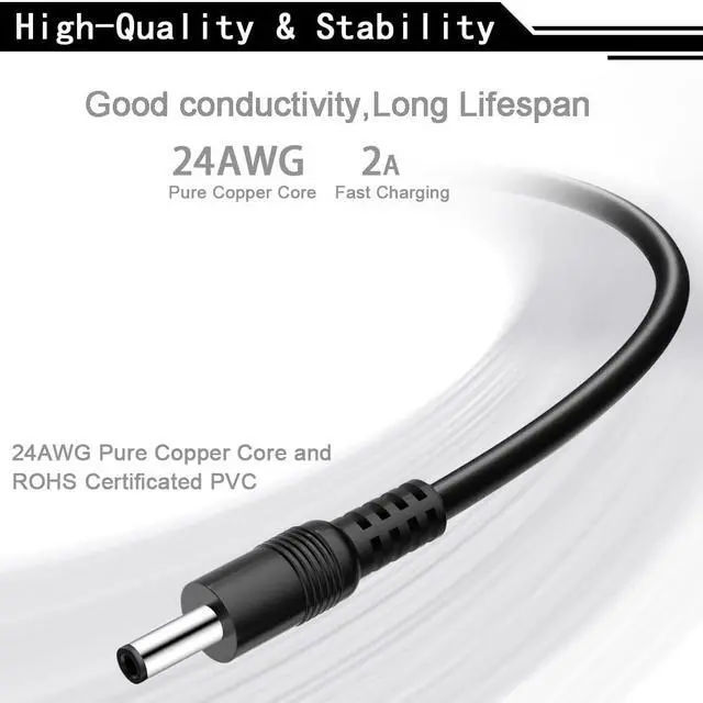 Alt view image 4 of 5 - Charger Cable for Fairywill Sonic Electric Toothbrush FW917 SG508 FW508 FW507 FWP11 FWD1 FWD3 FWD7 FWD8 FWE11 FWT9 P11,Dnsly,Vekkia,Gloridea,Mornwell,Power Supply Electric Toothbrush Charging Cord
