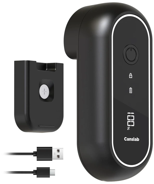 Main image of Turbo Rechargeable Electric Can Opener, LED Battery Life Display | Smart Auto Stop Can Opener for Seniors, Safe Touchable Smooth Edge, One Touch Hands-free Operation, Wall-mountable, Black