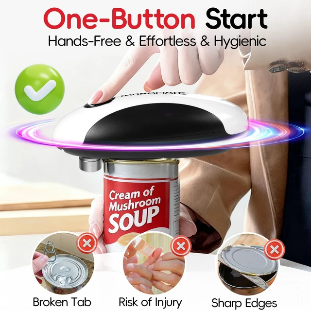 Alt view image 2 of 7 - Rechargeable Electric Can Opener, USB-C Smooth Edge Cutter | USB-C Automatic Can Opener, Fits for Most Cans, Friendly for Seniors, Includes Storage Bag