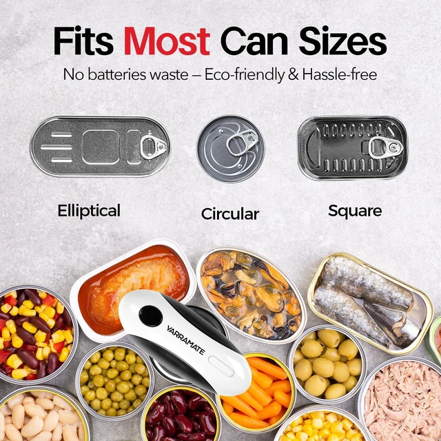 Alt view image 7 of 7 - Rechargeable Electric Can Opener, USB-C Smooth Edge Cutter | USB-C Automatic Can Opener, Fits for Most Cans, Friendly for Seniors, Includes Storage Bag