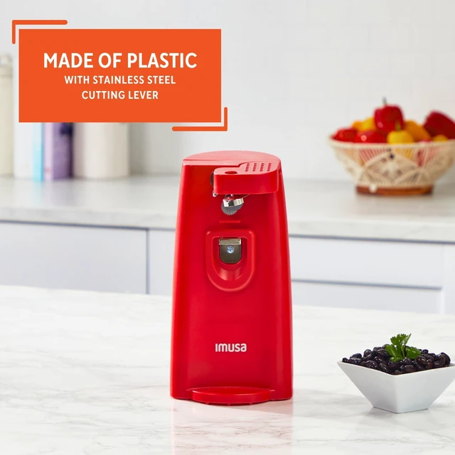 Alt view image 3 of 6 - Red Electric Can Opener with Bottle Opener & Knife Sharpener