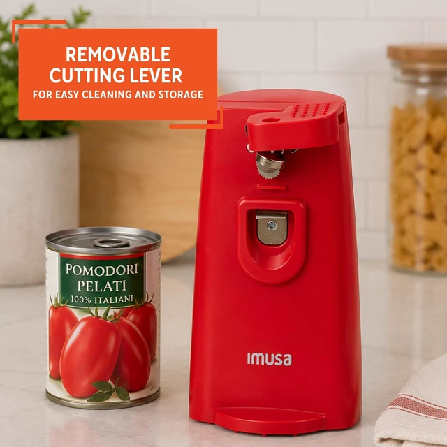 Alt view image 4 of 6 - Red Electric Can Opener with Bottle Opener & Knife Sharpener