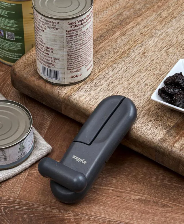 Alt view image 2 of 7 - MagiCan Manual Can Opener with Lid Release - Heavy Duty Can Opener - Easy to Use Hand Held - Effortlessly Open Cans - Compact Design - Black