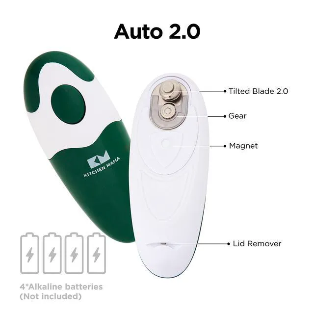Alt view image 2 of 7 - Auto 2.0 Electric Can Opener, Alpine Green | Refined Blade, Automatic Hands Free, Smooth Edge, Food-Safe, Battery Operated