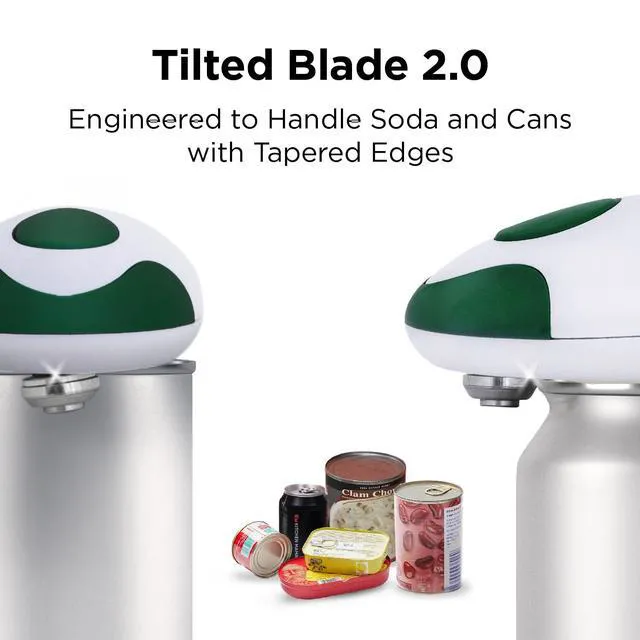 Alt view image 5 of 7 - Auto 2.0 Electric Can Opener, Alpine Green | Refined Blade, Automatic Hands Free, Smooth Edge, Food-Safe, Battery Operated