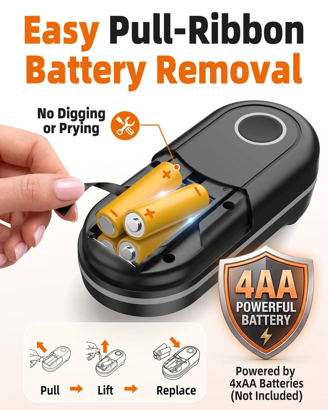 Alt view image 6 of 7 - Electric Can Opener, One-Touch Automatic, Smooth Edge for Seniors | Hands-Free Opening for Weak Hands, Side-Cut Design, Fits Most Cans, Magnetic Lid Lift, 4 AA Battery Power, Compact Storage