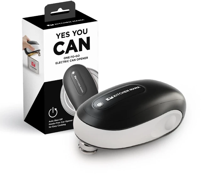 Main image of One-To-Go Electric Can Opener, White | One Touch, Auto Stop, Smooth Edge, Cordless Battery Operated, For Seniors with Arthritis