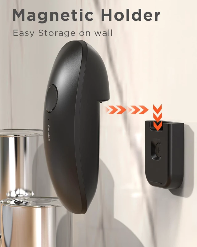 Alt view image 5 of 7 - Ultrablade (Basic VersionUSB Rechargeable Electric Can Opener | Smooth Edge Can Opener for Seniors with Arthritis, USB Battery, for All Size Cans, Handsfree, Kitchen Wall Mountable, Black