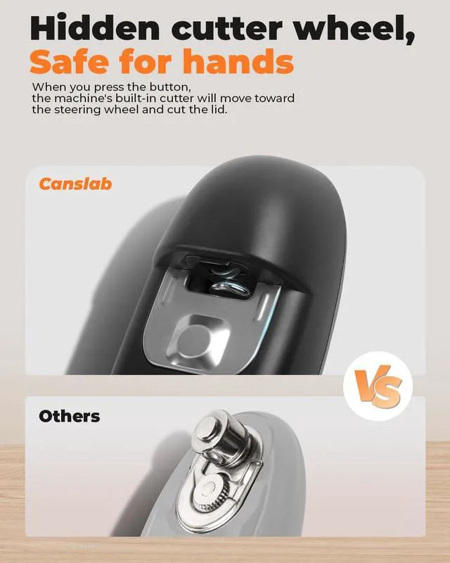 Alt view image 6 of 7 - Ultrablade (Basic VersionUSB Rechargeable Electric Can Opener | Smooth Edge Can Opener for Seniors with Arthritis, USB Battery, for All Size Cans, Handsfree, Kitchen Wall Mountable, Black