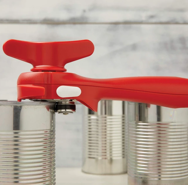 Alt view image 3 of 7 - Deluxe Auto Safety LidLifter/Can Opener, Red and Silver