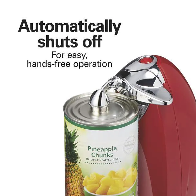 Alt view image 5 of 7 - Classic Chrome Electric Can Opener with Automatic Shutoff | Patented SureCut Technology Easily Aligns Can | Knife Sharpener | Cord Storage | Extra Tall | Red | 76388J