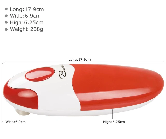 Alt view image 2 of 7 - Kitchen Automatic Safety Cordless One Tin Touch Electric Can Opener Professional Electric Can Opener.One-touch switch .Smooth can edge.Being friendly to left-hander and arthritics! (Red)