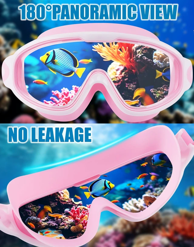 Alt view image 4 of 6 - Swimming Goggles 2 Pack Anti Fog Anti UV Clear View Large Frame Easy to Adjust Swim Goggles for Men Women Adults