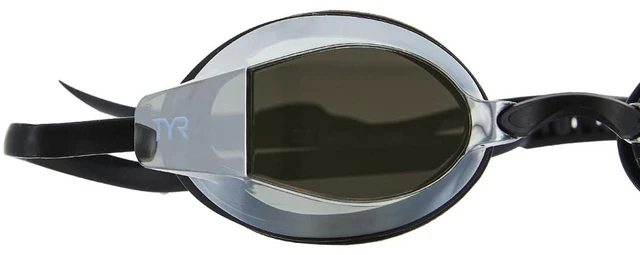 Alt view image 3 of 5 - Blackops 140 EV Racing Goggles Mirrored Swim Goggles for Men & Women, Anti-Fog, UV Protection, Low Profile Competitive Swimming (Black/Smoke)