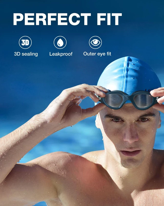 Alt view image 3 of 7 - Swim Goggles, Upgraded G1 Polarized Swimming Goggles Anti-Fog for Adult Men Women A5 (Polarized + Smoke)