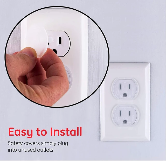 Alt view image 2 of 4 - Power Gear Electrical Outlet Baby Proof Covers, 8 Pack, Clear | Secure Outlet Plugs for Baby Proofing & Child Proofing, Reusable, Durable Plastic, Tamper Resistant