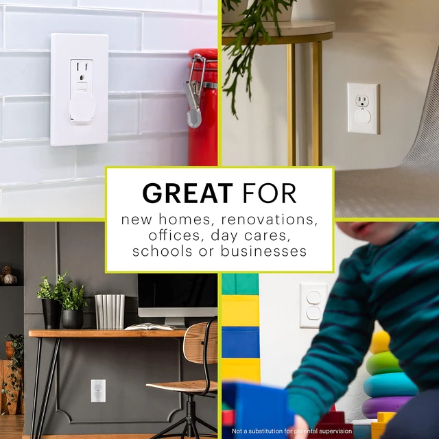 Alt view image 6 of 6 - Electrical Outlet Baby Proof Covers, 60 Pack, White | Secure Outlet Plugs for Baby Proofing & Child Proofing, Reusable, Durable Plastic, Tamper Resistant