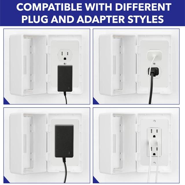 Alt view image 4 of 7 - Baby Safety Outlet Cover Box, Locking Baby Proof Outlet Covers | Locking Plug Covers for Electrical Outlets