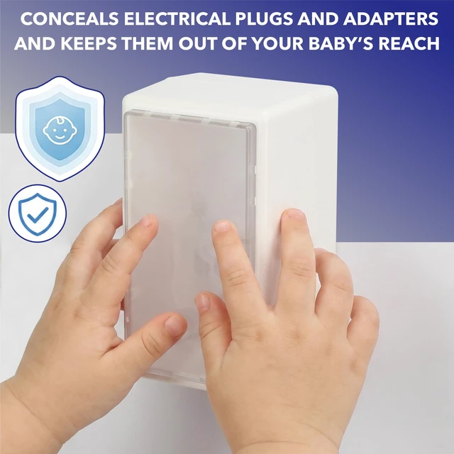 Alt view image 7 of 7 - Baby Safety Outlet Cover Box, Locking Baby Proof Outlet Covers | Locking Plug Covers for Electrical Outlets