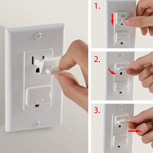 Alt view image 6 of 7 - Outlet Covers Baby Proofing - 15 Pack, 2 Prongs, Child Proof Plug Covers for Childproofing