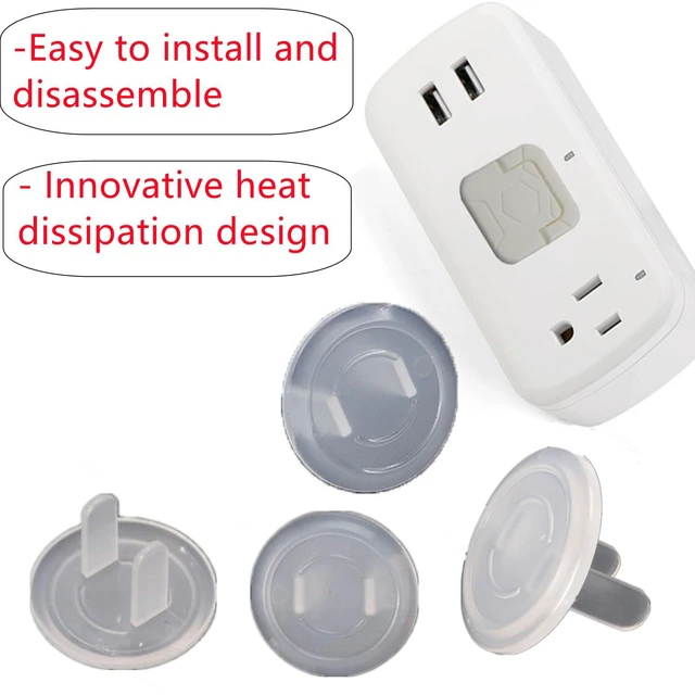 Alt view image 5 of 7 - Outlet Plug Covers, 30 Pcs, Transparent | US Electrical Outlet Safety Covers, Anti Electric Shock Protection, Plugs Protector Cover