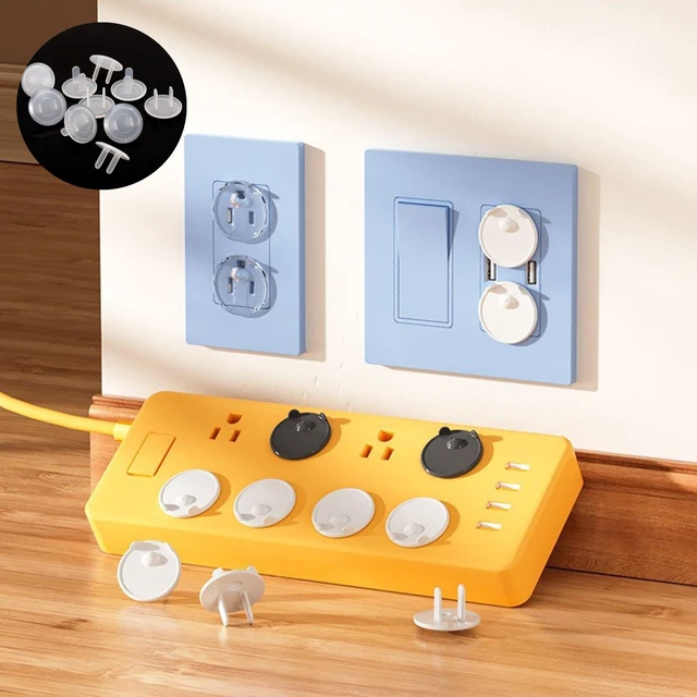 Alt view image 7 of 7 - Outlet Plug Covers, 30 Pcs, Transparent | US Electrical Outlet Safety Covers, Anti Electric Shock Protection, Plugs Protector Cover
