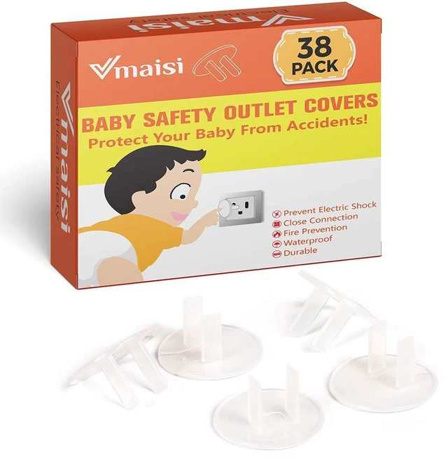 Main image of 38 Pieces Clear Outlet Covers Baby Proofing Plug Protector | Electrical Safety ChildProof Plug Protector