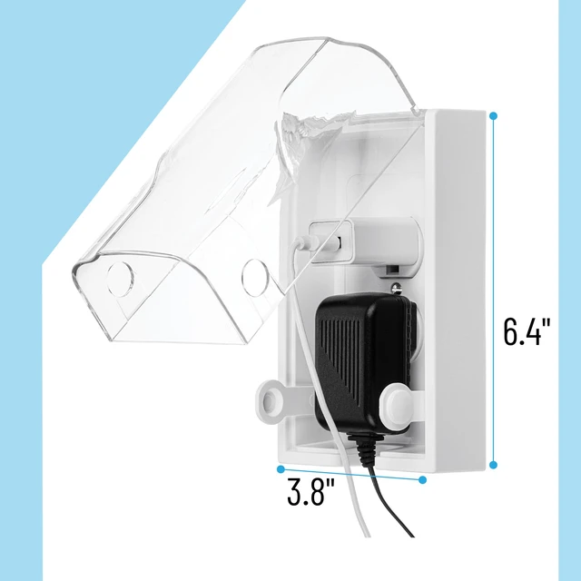 Alt view image 2 of 7 - Baby Safety Outlet Cover Box, Clear Door, Baby Proof Outlet Covers, Plug Covers for Electrical Outlets