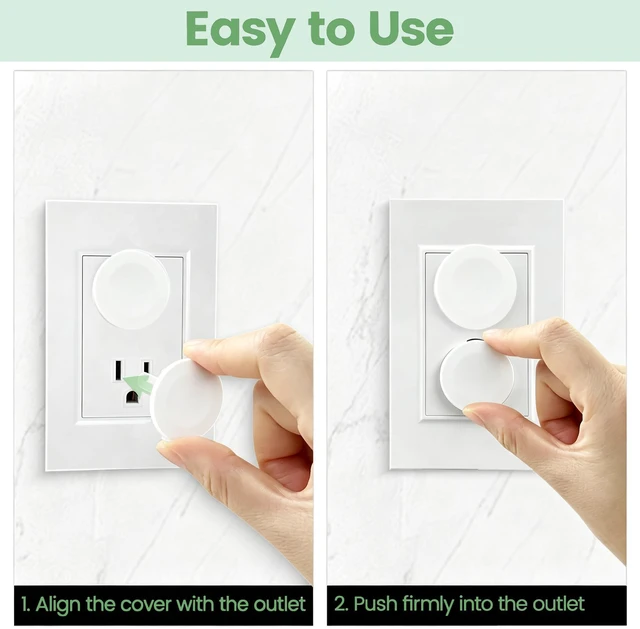 Alt view image 5 of 7 - 24 Pack Outlet Covers Baby Proofing, Baby Proof Outlet Covers, Plug Covers Baby Proofing, Childproof Electrical Socket Plug Protectors, Durable Socket Safety Guards for Home Hotel Travel