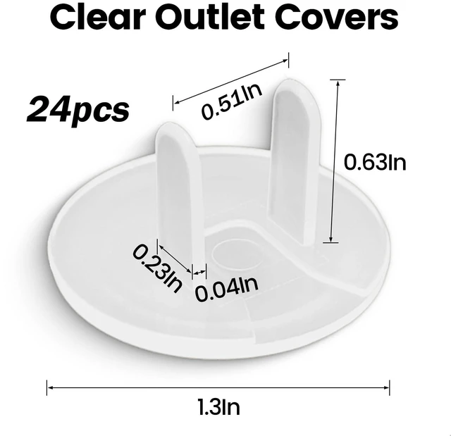 Alt view image 6 of 7 - 24 Pack Outlet Covers Baby Proofing, Baby Proof Outlet Covers, Plug Covers Baby Proofing, Childproof Electrical Socket Plug Protectors, Durable Socket Safety Guards for Home Hotel Travel
