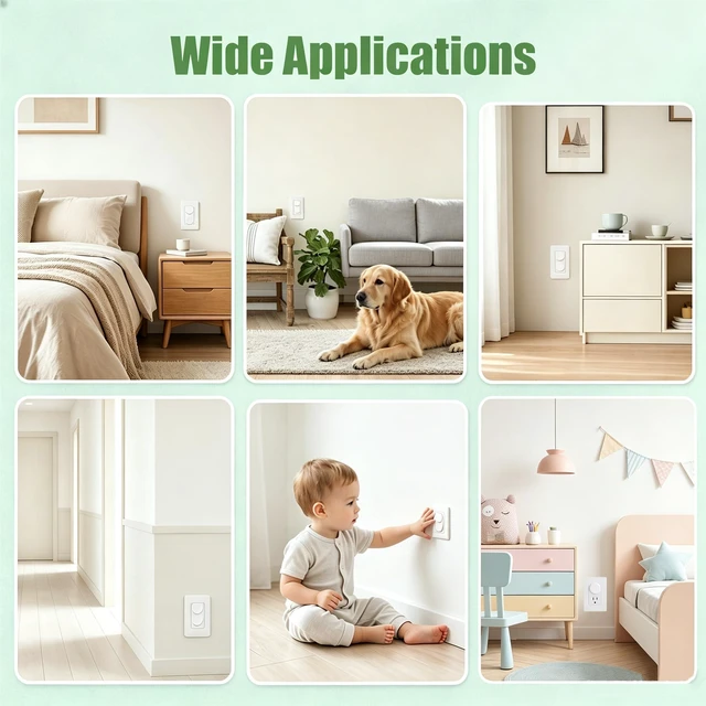 Alt view image 7 of 7 - 24 Pack Outlet Covers Baby Proofing, Baby Proof Outlet Covers, Plug Covers Baby Proofing, Childproof Electrical Socket Plug Protectors, Durable Socket Safety Guards for Home Hotel Travel