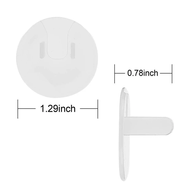 Alt view image 2 of 5 - 30 Pieces Outlet Plug Covers Clear Child Proof Electrical Protector Safety Caps