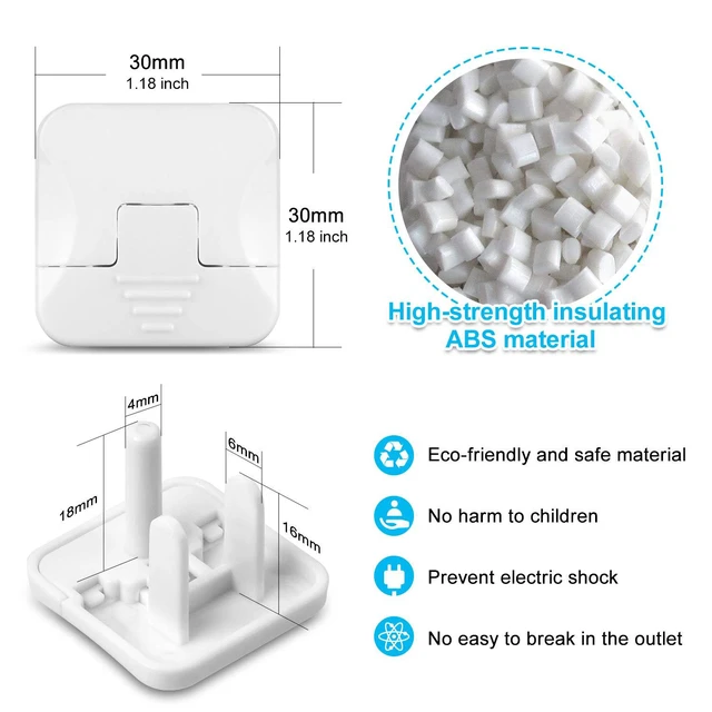 Alt view image 3 of 7 - Mom's Choice Gold Awards Winner - Outlet Covers with Hidden Pull Handle Baby Proofing Plug Covers (45 Pack) 3-Prong Child Safety Socket Covers Electrical Outlet Protectors Kid Proof Outlet Cap