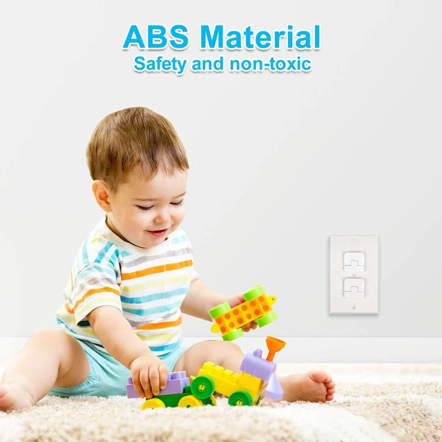Alt view image 4 of 7 - Mom's Choice Gold Awards Winner - Outlet Covers with Hidden Pull Handle Baby Proofing Plug Covers (45 Pack) 3-Prong Child Safety Socket Covers Electrical Outlet Protectors Kid Proof Outlet Cap