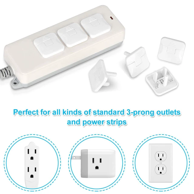 Alt view image 5 of 7 - Mom's Choice Gold Awards Winner - Outlet Covers with Hidden Pull Handle Baby Proofing Plug Covers (45 Pack) 3-Prong Child Safety Socket Covers Electrical Outlet Protectors Kid Proof Outlet Cap