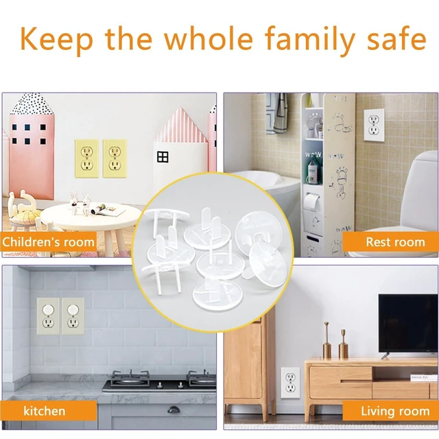 Alt view image 3 of 7 - 50 Pack Outlet Covers Baby Proofing Clear Outlet Covers Safety Plug Covers | Safe & Secure Electric Plug Protectors Sturdy Childproof Socket Covers for Home & Office Keep Electrical Outlets Covered
