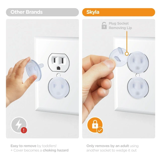 Alt view image 2 of 7 - 50 Pack Outlet Covers Baby Proofing Clear Outlet Covers Safety Plug Covers | Safe & Secure Electric Plug Protectors Sturdy Childproof Socket Covers for Home & Office Keep Electrical Outlets Covered