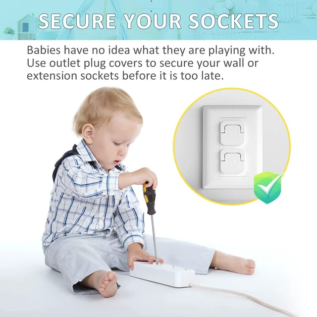 Alt view image 2 of 7 - Baby-Proof Outlet Covers - Child Safety Electric Plug Protectors to Prevent Power Shock (32 Pack)