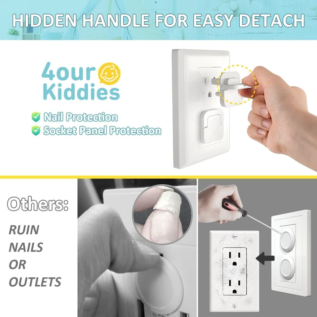 Alt view image 4 of 7 - Baby-Proof Outlet Covers - Child Safety Electric Plug Protectors to Prevent Power Shock (32 Pack)