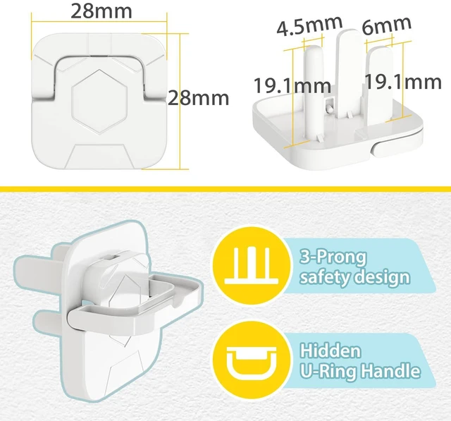 Alt view image 7 of 7 - Baby-Proof Outlet Covers - Child Safety Electric Plug Protectors to Prevent Power Shock (32 Pack)