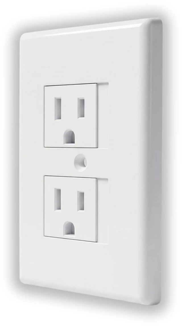 Main image of Safe Plate Electrical Outlet Covers, White | Baby Proof Electrical Outlet Cover with Self-Closing Sliding Safety Plate for Standard Wall Sockets, Easy Installation, White