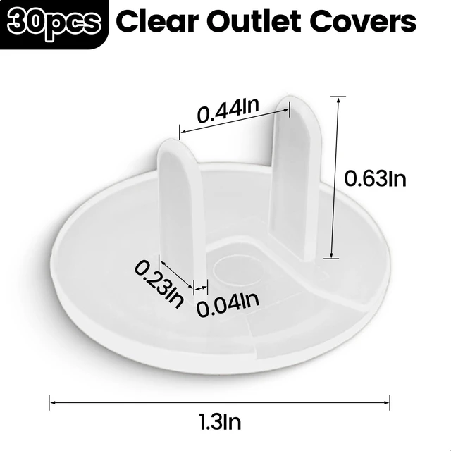 Alt view image 2 of 7 - Clear Outlet Covers for Baby Proofing, 30pcs | Invisible Design, Plug Protector Covers, Electrical Outlet Child Safety Covers, Durable, For Home School and Daycares