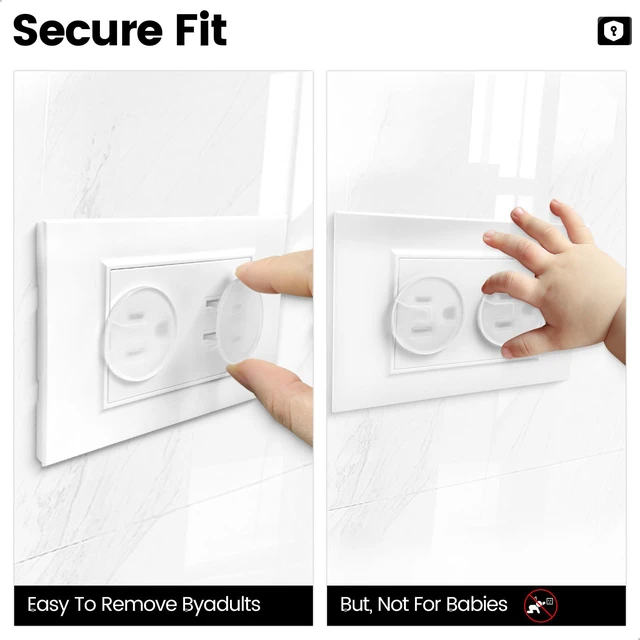 Alt view image 4 of 7 - Clear Outlet Covers for Baby Proofing, 30pcs | Invisible Design, Plug Protector Covers, Electrical Outlet Child Safety Covers, Durable, For Home School and Daycares